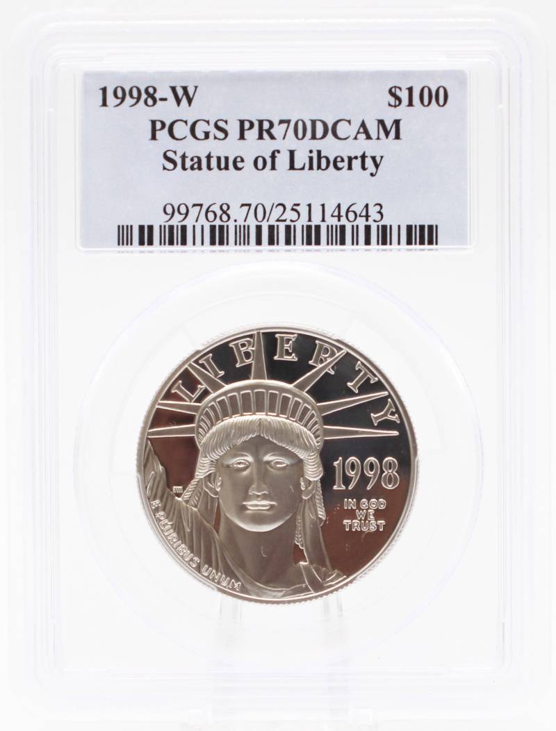 1998-W PCGS PF70 $100 Platinum American Eagle